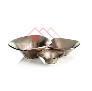 Cuenco de flores de pedestal de frutas de aluminio para decoraciones de boda Cuenco decorativo con forma de superventas/Acabado crudo de alta calidad - Product Image 6