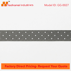 ริบบิ้นโกรเกรนลายจุดสีเทาขนาด 6 มม. จากนีลคามัล อินดัสทรีส์ สำหรับงานฝีมือ เย็บปักถักร้อย ห่อของขวัญ และตกแต่ง - Product Image 3