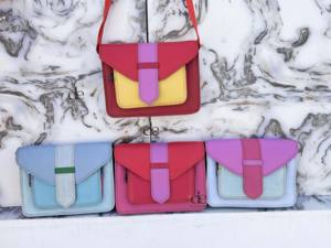 กระเป๋าถือแฟชั่นใหม่สำหรับผู้หญิง ทำจากหนังรีไซเคิล หลายสี กระเป๋าสะพายไหล่หนังแท้ทันสมัยสำหรับผู้หญิง - Product Image 5