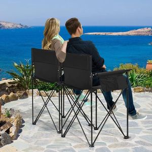 Chaise pliante portable de 38 pouces pour le camping, la pêche et la plage, 1 chaise pliante surdimensionnée - Product Image 1
