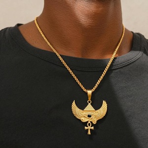 Collar con Colgante de Oso Chapado en Oro con Circonitas Microincrustadas, Cadena de Eslabones, Joyería Hip Hop para Hombre, Oro de 14K Certificado, 20.3g - Product Image 4