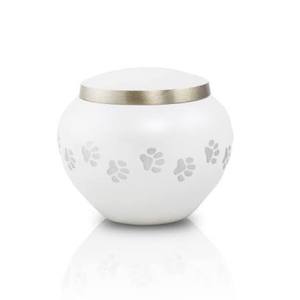 Urne funéraire moderne en laiton avec motif ondulé texturé, faite à la main, écologique, vase décoratif de table pour cendres d'adultes - Product Image 4