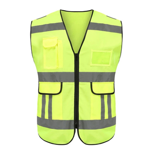Chaleco de Seguridad de Alta Visibilidad para Hombre con Múltiples Bolsillos, Impermeable y Transpirable, Ropa de Trabajo Reflectante para Trabajos en Exteriores y Mantenimiento - Product Image 1