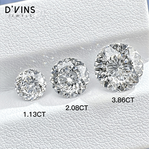 เพชร D'VINS JEWELS เพชรเลี้ยงในห้องปฏิบัติการ ทรงกลมเจียระไนแบบบริลเลียนท์ สี D ระดับแฟนซีไลท์ เพชรหลวมแบบสังเคราะห์สำหรับทำเครื่องประดับ - Product Image 2