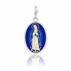 Regalos de joyería de recuerdo de la iglesia católica, colgante personalizado religioso de la Virgen María en plata de ley 925. - Product Image 5