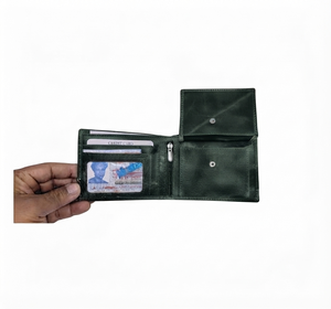 Cartera de Cuero Genuino Corta para Hombre, de Moda, Calidad Premium, Personalizada, Impermeable, con Cierre Abierto, Bordado de Estrella y Letra, para Regalo - Product Image 6