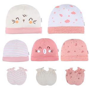 Dokma ALB18 Ensemble de 3 paires de chaussons et moufles décontractés pour bébé, 100 % coton biologique tricoté, doux, respirant, motif à transfert thermique - Product Image 3