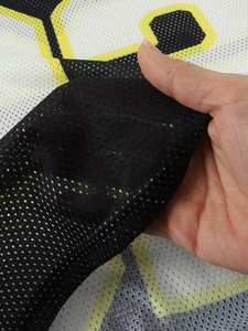 Maillot de football surdimensionné personnalisé jaune et noir 23 unisexe en mesh, style streetwear, fournisseur USA OEM - Product Image 6