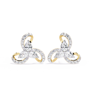 Boucles d'oreilles élégantes en argent sterling avec diamants de laboratoire, design unique et étincelant, plaqué rhodium, bijoux de luxe pour le quotidien des femmes - Product Image 5