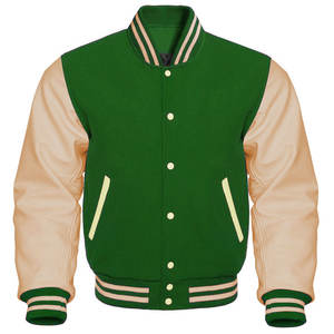 Chaquetas Varsity de Algodón Personalizadas para Hombre al por Mayor, Chaquetas Varsity de Alta Calidad con Mangas de Cuero, Última Moda - Product Image 6