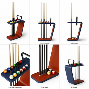 Support de queue de billard en bois monobloc haut de gamme Linea Durable, accessoire de billard de luxe, qualité supérieure pour table de billard, emballage personnalisé - Product Image 2