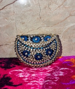 Sac à main de mariée de haute qualité, nouveau design, mosaïque Kundan, avec pierres, pour femmes, par F S INTERNATIONAL - Product Image 2