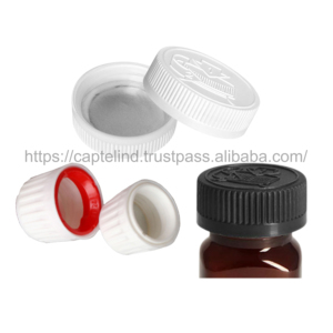 Tapa de Plástico CRC a Prueba de Niños con Cierre Acordonado para Botellas, Tapa Roscada ROPP para Material de PP y Aluminio - Product Image 1