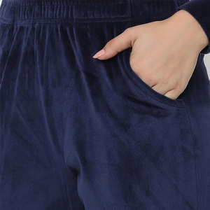 Conjunto Deportivo de Terciopelo Ecológico, Liso, para Invierno, Tallas Grandes, con Capucha, para Mujer - Product Image 6