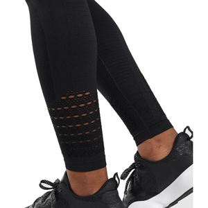 High Waist Seamless Yoga Leggings Full Length Black <b>Mesh</b> Detail Breathable Athletic <b>Pants</b> Women Workout Fitness Training - Product Image 6