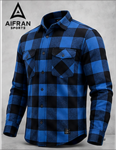 AIFRAN เสื้อเชิ้ตผ้าฝ้ายลายสก๊อตสีแดงสีดำสำหรับผู้ชายแขนยาวลำลองคอปกแบบพับได้ระบายอากาศได้ดีปุ่มสวมใส่ในฤดูใบไม้ร่วง - Product Image 2