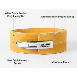 Rexfit เข็มขัดหนังสำหรับฝึกความแข็งแรงของกีฬายกน้ำหนักยิมเข็มขัดพยุงหลังสำหรับยิมและการยกกำลัง - Product Image 4