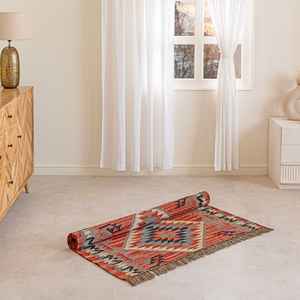 Alfombras Lavables Tejidas a Mano de Yute y Lana, Alfombras Kilim para Sala de Estar, Dormitorio y Estudio - Product Image 5