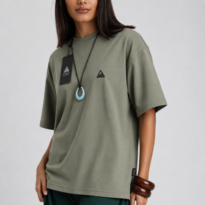 Camiseta de mujer de alta calidad 100% algodón con cuello redondo, logotipo impreso personalizado, lavado tie-dye, estilo holgado para verano. - Product Image 6