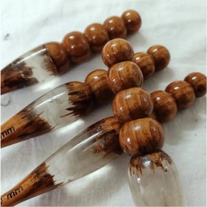 Juego de Agujas de Ganchillo Ergonómicas Hechas a Mano de Madera y Resina, 7.00mm, Tamaño Grande, para Tejer con Hilo Grueso, Suministros para Manualidades - Product Image 4