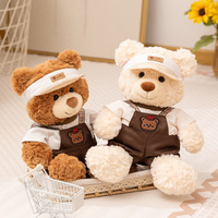 Peluche Ours en Peluche Mignon Nouveau Design Rembourrage Coton PP Doux Animal en Peluche avec T-Shirt Cadeau Anniversaire Saint-Valentin CPC