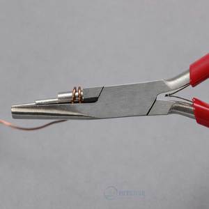 Alicates cóncavos huecos de 3 pasos para crear bucles de 3, 4 y 5 mm, herramienta de doble resorte de acero inoxidable de 6 pulgadas para doblar alambre y joyería DIY - Product Image 5