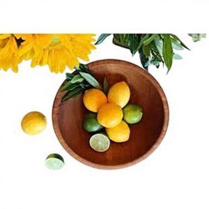 Dernier bol à salade en bois d'acacia imprimé personnalisé de luxe Design vintage Nouveau bol de service imprimé en émail du fabricant - Product Image 2