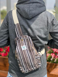 Stylish Pure Jute Hemp Crossbody Shoulder <b>Bags</b> <b>for</b> Unisex Himalayan Hemp and Cotton Sling <b>Bag</b> Travel Chest <b>Bag</b> <b>for</b> <b>Men</b> and Women - Product Image 3
