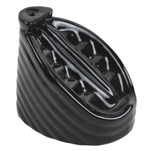 Handmade Incense Holder With <b>Black</b> Shiny Finishing Designs Ceramic Burner Indoor Decor - Product Image 1