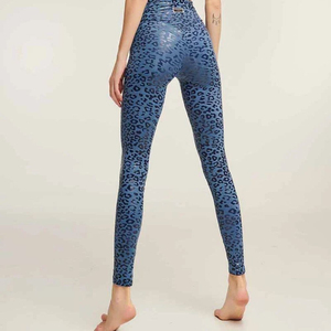 Womens Plain Elastic <b>Waist</b> Ankle Length PU <b>Leather</b> <b>Leggings</b> Dark Red Wholesale rate cheap price with OEM ODM Service - Product Image 2