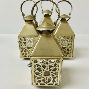 Moroccan <b>Brass</b> <b>Lantern</b> Set Rectangular Decorative Candle Holder Home Decoration Durable Design - Product Image 4