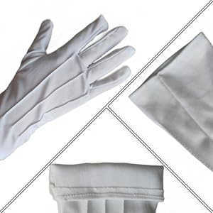 Guantes de Algodón Blancos Bordados con la Cruz Roja de los Caballeros Templarios, Accesorio de Alta Calidad para la Regalia Masónica - Product Image 6