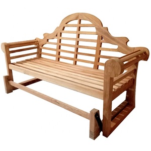 Banco planeador Adirondack, muebles de jardín de exterior de madera maciza para Patio, Parque y Hotel, Banco planeador de madera resistente a la intemperie - Product Image 2