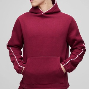 Ensemble sweat à capuche et pantalon de jogging pour homme, décontracté, imprimé sérigraphié, en molleton tricoté 300g, hiver, 100% coton, écologique, uni AMS - Product Image 3