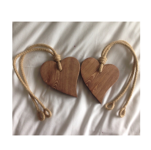 Rope & Wood Curtain Wholesales Handcrafted Heart Designing Curtain Accessories <b>Tie</b> <b>Backs</b> for Home Decorative - Product Image 1