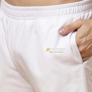 Chándal con Capucha Blanco para Hombre, Estilo Informal, Color Sólido, con Bolsillos Laterales, Transpirable, 100% Algodón, Estilo Otoñal - Product Image 5