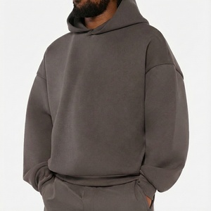 Sudaderas con Capucha Blancas Oversize Estampadas con Diseño Puff, 400GSM, Forro Polar de Algodón Grueso, Transpirables, Cálidas para Invierno, con Logo Frontal, Ropa para Hombre - Product Image 1