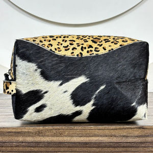 2025กระเป๋าเครื่องสำอางและของใช้ในห้องน้ำหนังแท้พิมพ์ลายเสือดาวแฟชั่นใหม่กระเป๋าจัดระเบียบเครื่องสำอางหนังวัวทนทานมีซิป - Product Image 6