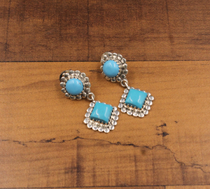 Boucles d'oreilles pendantes en argent sterling 925 et turquoise, vente en gros, bijoux fins faits à la main, fournisseur de luxe, cadeau de fiançailles - Product Image 5