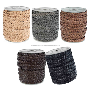 Braided Leather Cord Roll 3mm-10mm For Bracelet Making Jewelry Findings Cylindrical Shape Multiple Colors Available - Product Image 4