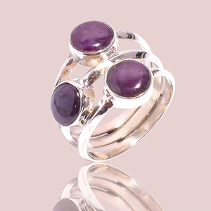 El mejor anillo fino Unisex de Plata de Ley 925, piedra preciosa de rubí de corindón, diseño étnico para ajuste de canal de fiesta de compromiso de boda - Product Image 1