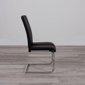 Ensemble de 4 chaises de salle à manger en tissu noir ALTIS - Product Image 6