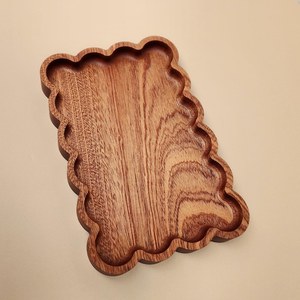 Handmade Wooden Food Serving Tray Irregular Shape Dishes Rustic <b>Decorative</b> <b>plate</b> for Restaurant Hotel and Home Use - Product Image 1