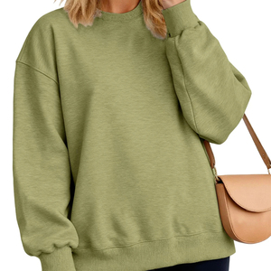 Sudadera de Invierno Personalizada al por Mayor con Logotipo, Manga Larga, Cuello Redondo, Talla Grande, 100% Algodón, Resistente al Viento y Transpirable para Mujer - Product Image 4