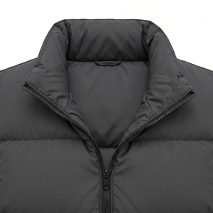 Gilet matelassé léger pour homme, sans manches, imperméable, avec fermeture éclair, vêtement d'extérieur décontracté pour l'hiver - Product Image 5