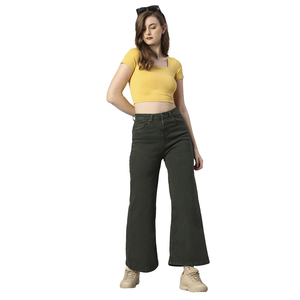 Premium Quality Women <b>Denim</b> Pants Soft Comfortable <b>Stretch</b> Cotton Blend Fabric Perfect for Travel Work Lounge - Product Image 1