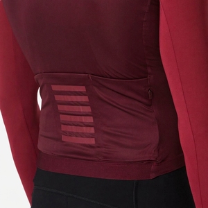 Maillot de cyclisme unisexe à manches courtes rouge, fermeture éclair intégrale, respirant, haute performance, avec logo avant, 100 % polyester, imprimé par sublimation - Product Image 5