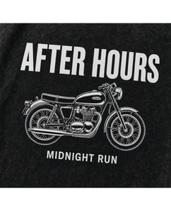 เสื้อยืดผ้าฝ้ายพิมพ์ลายมอเตอร์ไซค์ After Hours Midnight Run สำหรับผู้ชาย คอกลม แขนสั้น ทรงปกติ ใส่ได้ทุกฤดูกาล - Product Image 3