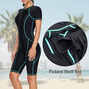 Maillot de bain une pièce pour femme, imprimé corps entier, motif éclair, séchage rapide, en Spandex et Polyester, avec design de col, style combinaison - Product Image 3