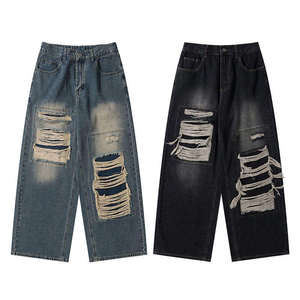 Custom Street Fashion Denim Jeans Premium Cotton Casual Pants OEM Apparel Manufacturer Private Label Wholesale Clothing - Product Image 2